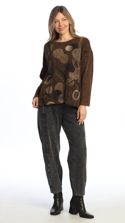Jess & Jane Tops Jess & Jane Mineral Wash Drop Shoulder Thermal Pocket Top Jess & Jane Mineral Wash Drop Shoulder Thermal Pocket Top