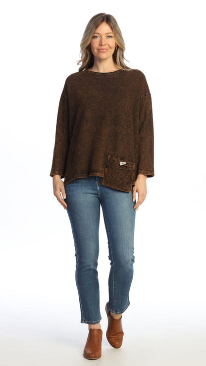 Jess & Jane Tunics Jess & Jane Mineral Wash Tunic with Patch Pocket - Multiple Colors Jess & Jane Mineral Wash Tunic with Patch Pocket - Multiple Colors