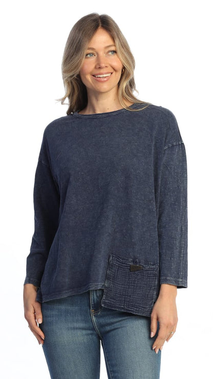 Jess & Jane Tunics Jess & Jane Mineral Wash Tunic with Patch Pocket - Multiple Colors Jess & Jane Mineral Wash Tunic with Patch Pocket - Multiple Colors