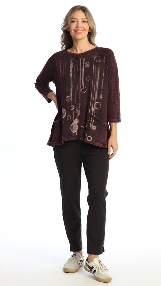 Jess & Jane Mineral Wash Patch Pocket Tunic - Multiple Prints