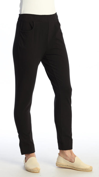 Jess & Jane Mineral Wash Slim Split Ankle Pant - Multiple Colors