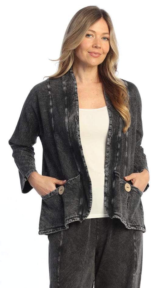 Jess & Jane Cardigans Jess & Jane Mineral Wash Fleece Open Jacket - Multiple Colors 68162526 Jess & Jane Mineral Wash Fleece Open Jacket - Multiple Colors