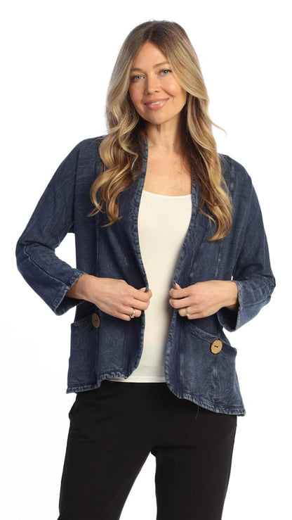 Jess & Jane Cardigans Jess & Jane Mineral Wash Fleece Open Jacket - Multiple Colors 58528734 Jess & Jane Mineral Wash Fleece Open Jacket - Multiple Colors