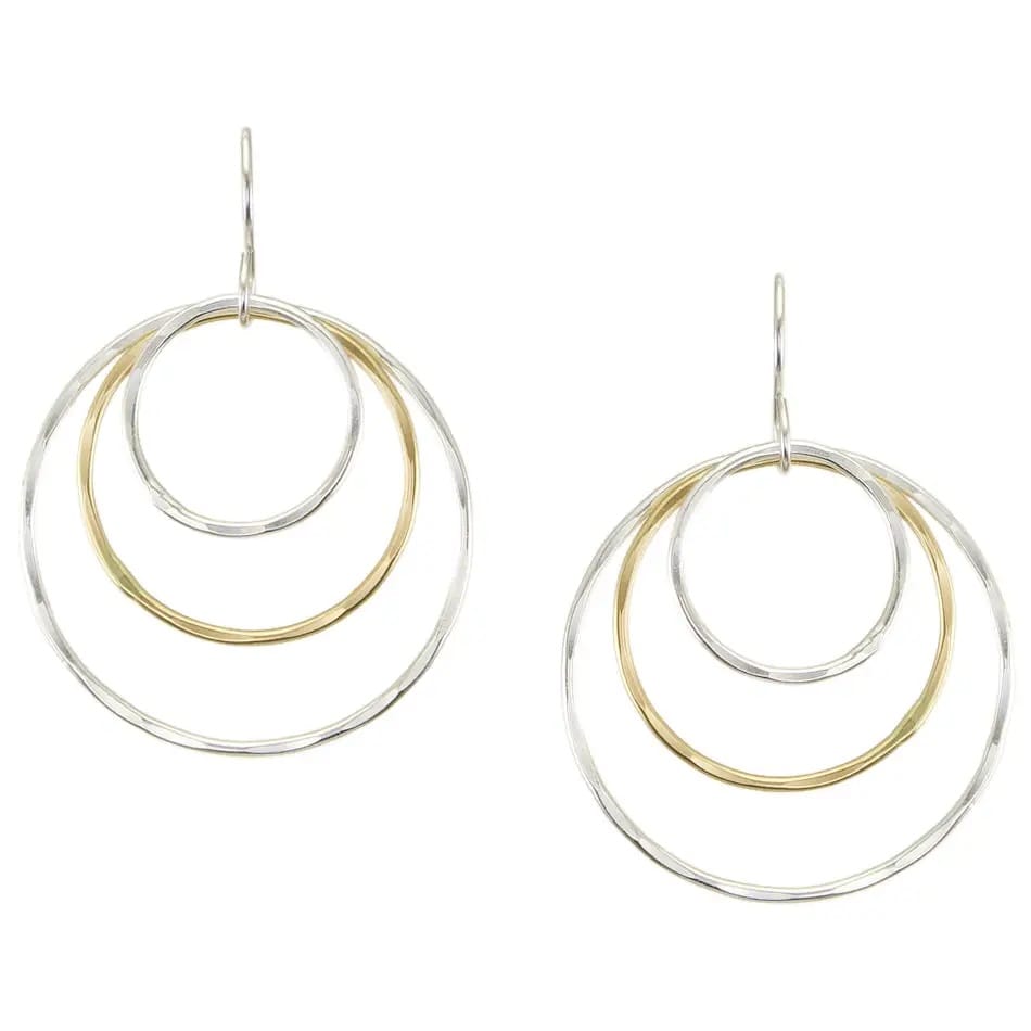 Marjorie Baer Earrings Marjorie Baer Large Airy Rings Wire Earrings - E1703DW Marjorie Baer Large Airy Rings Wire Earrings - E1703DW