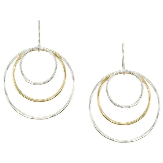 Marjorie Baer Earrings Marjorie Baer Large Airy Rings Wire Earrings - E1703DW Marjorie Baer Large Airy Rings Wire Earrings - E1703DW