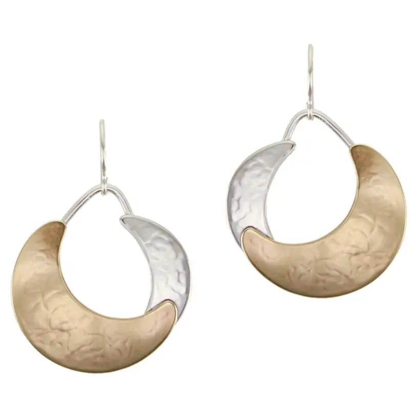Marjorie Baer Earrings Marjorie Baer Large Layered Crescents Wire Earrings - E1318DW Marjorie Baer Large Layered Crescents Wire Earrings - E1318DW