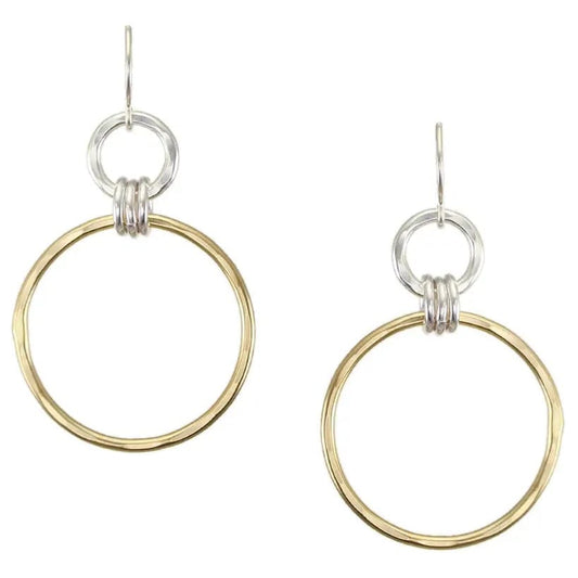 Marjorie Baer Earrings Marjorie Baer Large Linked Rings Wire Earrings - E1726DW Marjorie Baer Large Linked Rings Wire Earrings - E1726DW