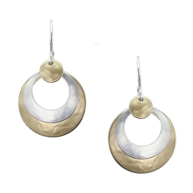 Marjorie Baer Earrings Marjorie Baer Layered Cutout Discs Earrings - E9211DW Marjorie Baer Layered Cutout Discs Earrings - E9211DW