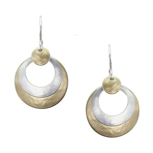 Marjorie Baer Earrings Marjorie Baer Layered Cutout Discs Earrings - E9211DW Marjorie Baer Layered Cutout Discs Earrings - E9211DW