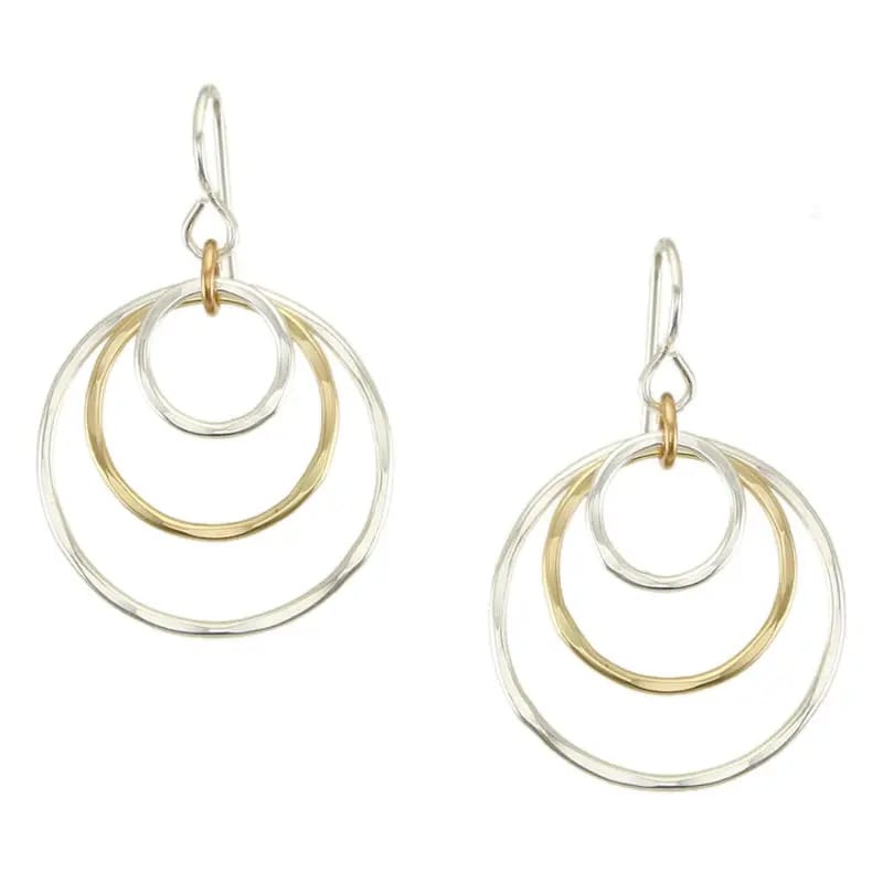 Marjorie Baer Earrings Marjorie Baer Medium Airy Rings Wire Earrings - E1717DW Marjorie Baer Medium Airy Rings Wire Earrings - E1717DW
