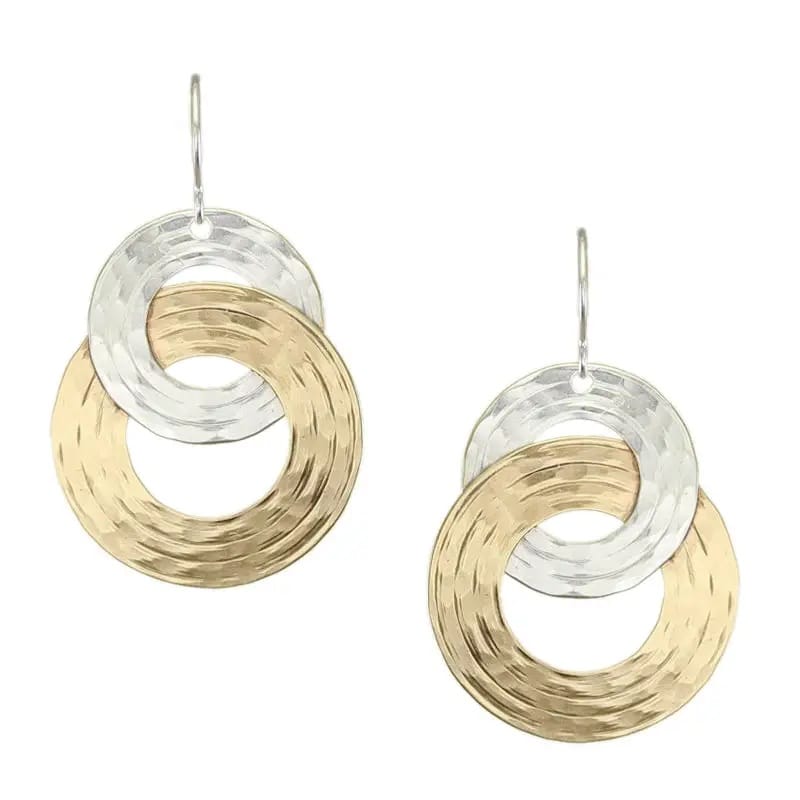 Marjorie Baer Earrings Marjorie Baer Medium Interlocking Rings Wire Earrings - E1547DW Marjorie Baer Medium Interlocking Rings Wire Earrings - E1547DW