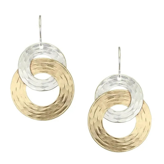 Marjorie Baer Earrings Marjorie Baer Medium Interlocking Rings Wire Earrings - E1547DW Marjorie Baer Medium Interlocking Rings Wire Earrings - E1547DW