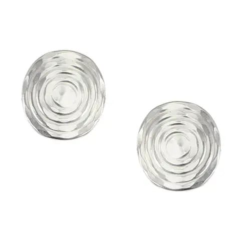 Marjorie Baer Earrings Marjorie Baer Rippled Disc Post Earrings - E1564FP Marjorie Baer Rippled Disc Post Earrings - E1564FP