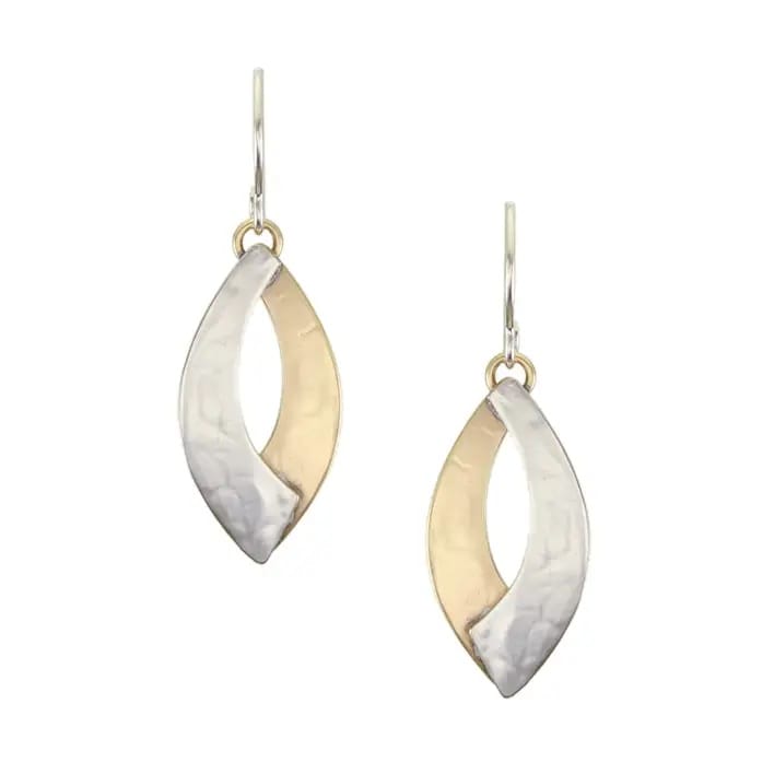 Marjorie Baer Earrings Marjorie Baer Small Overlap Swoops Wire Earrings - E1312DW Marjorie Baer Small Overlap Swoops Wire Earrings - E1312DW