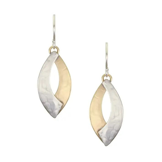 Marjorie Baer Earrings Marjorie Baer Small Overlap Swoops Wire Earrings - E1312DW Marjorie Baer Small Overlap Swoops Wire Earrings - E1312DW