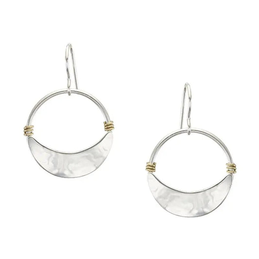 Marjorie Baer Earrings Marjorie Baer Small Wire Wrapped Hoop Earrings - E9253RDW Marjorie Baer Small Wire Wrapped Hoop Earrings - E9253RDW