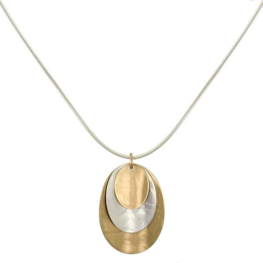 Marjorie Baer Necklaces Marjorie Baer Necklace - N1030D 27369694 Marjorie Baer Necklace - N1030D silver gold brass