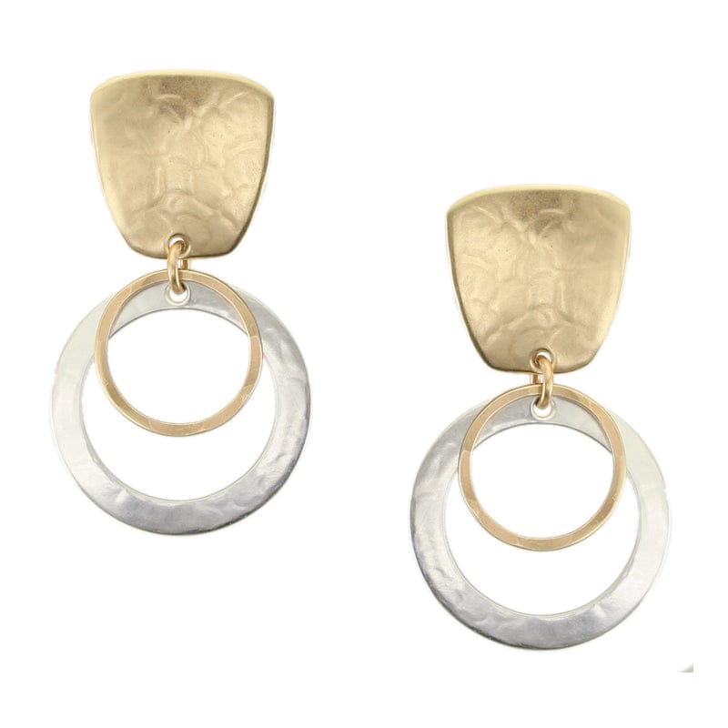 Marjorie Baer Earrings Marjorie Baer Clip On Earrings - E0881DC 30604766 Marjorie Baer Clip On Earrings - E0881DC silver gold brass