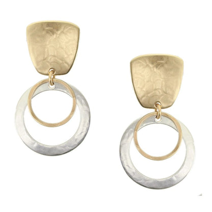 Marjorie Baer Earrings Marjorie Baer Clip On Earrings - E0881DC 30604766 Marjorie Baer Clip On Earrings - E0881DC silver gold brass
