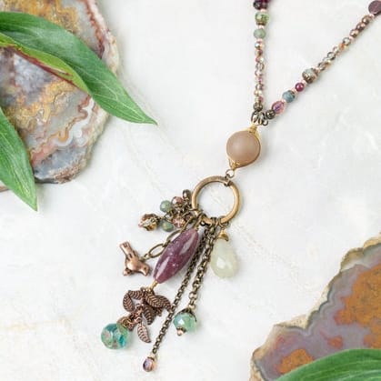 Anne Vaughan Designs Jewelry Necklaces Anne Vaughan Mauve Mix Cluster Necklace 88357854 Anne Vaughan Mauve Mix Cluster Necklace