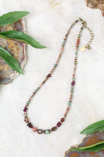 Anne Vaughan Designs Jewelry Necklaces Anne Vaughan Mauve Mix Collage Necklace 98973918 Anne Vaughan Mauve Mix Collage Necklace