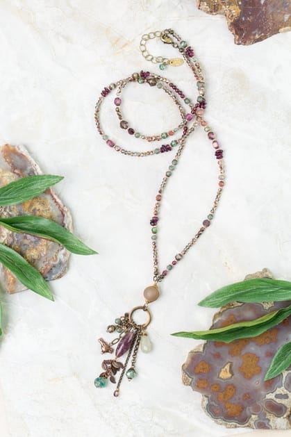 Anne Vaughan Designs Jewelry Necklaces Anne Vaughan Mauve Mix Cluster Necklace 88357854 Anne Vaughan Mauve Mix Cluster Necklace