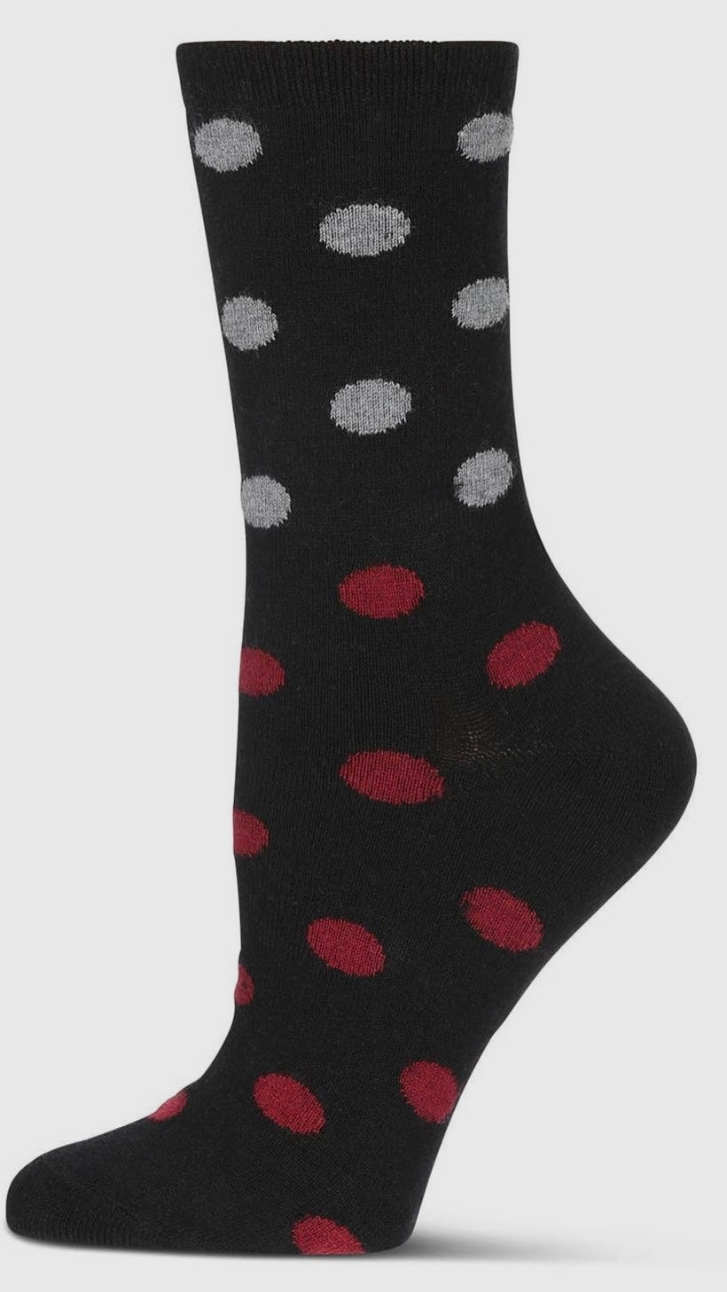Spotted Cashmere Crew Sock