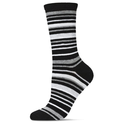 Black and white striped sock on a white background