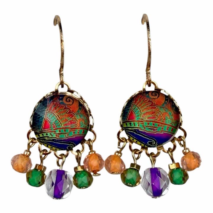Melizi Jewelry Earrings Melizi Jewelry Silk Mosaic Crystal Earrings 27565278 Melizi Jewelry Silk Mosaic Crystal Earrings