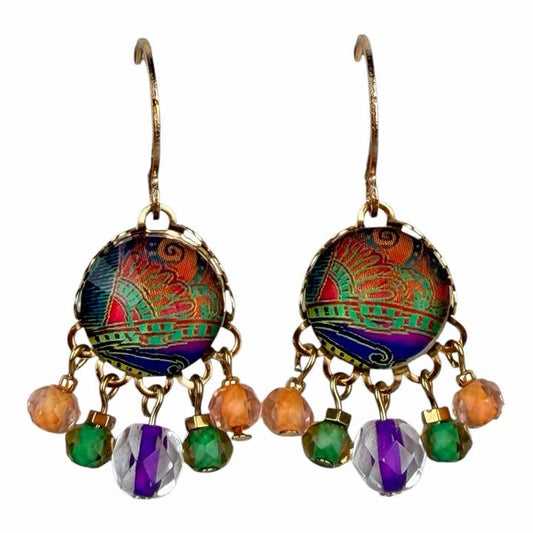 Melizi Jewelry Earrings Melizi Jewelry Silk Mosaic Crystal Earrings 27565278 Melizi Jewelry Silk Mosaic Crystal Earrings