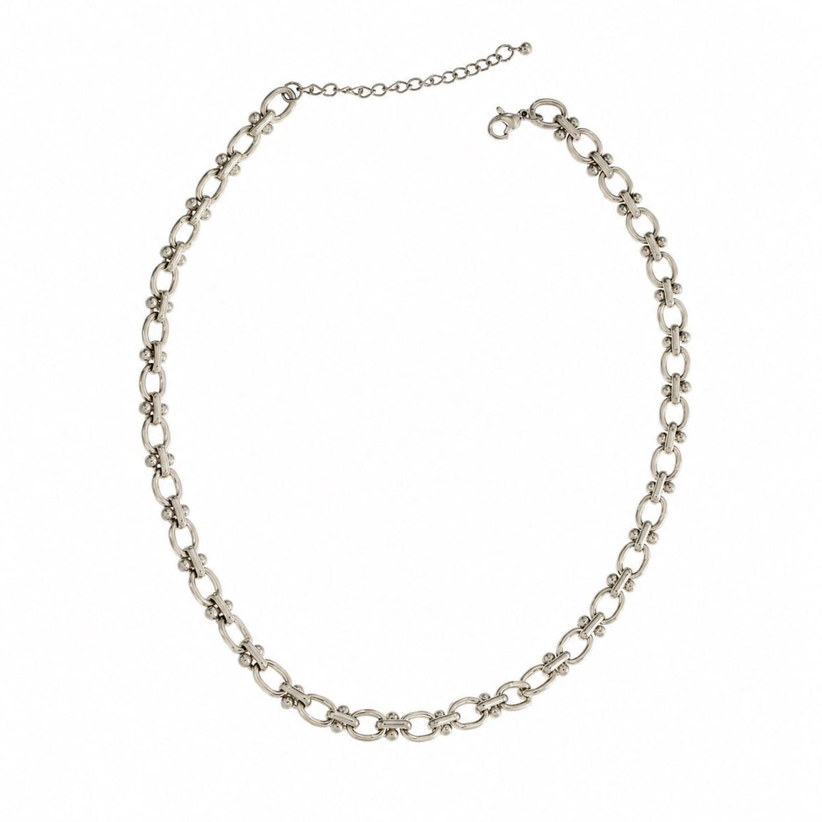Joy Susan Necklaces Mini Cable and Barbell Chain Necklace - Multiple Metals 04191710 Mini Cable and Barbell Chain Necklace - Multiple Metals