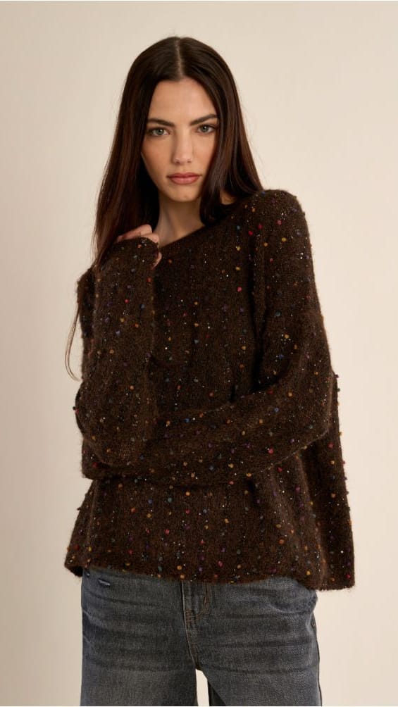 Molly Bracken Sweaters Molly Bracken Rainbow Confetti Sweater 32982750 Molly Bracken Rainbow Confetti Sweater