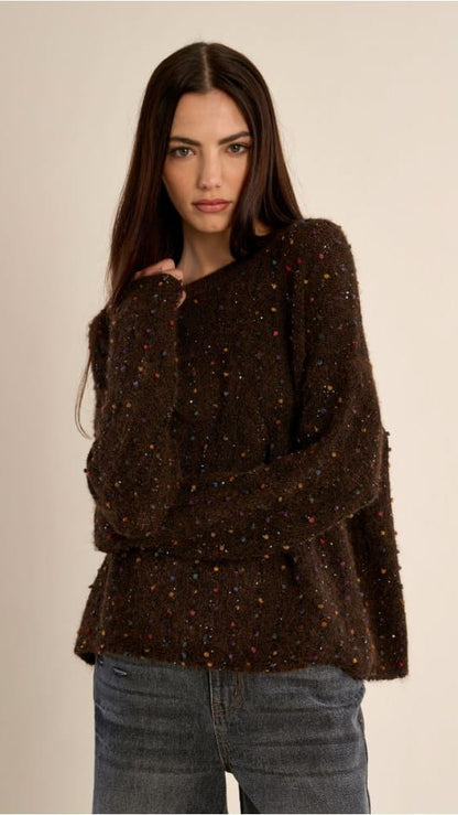 Molly Bracken Sweaters Molly Bracken Rainbow Confetti Sweater 32982750 Molly Bracken Rainbow Confetti Sweater