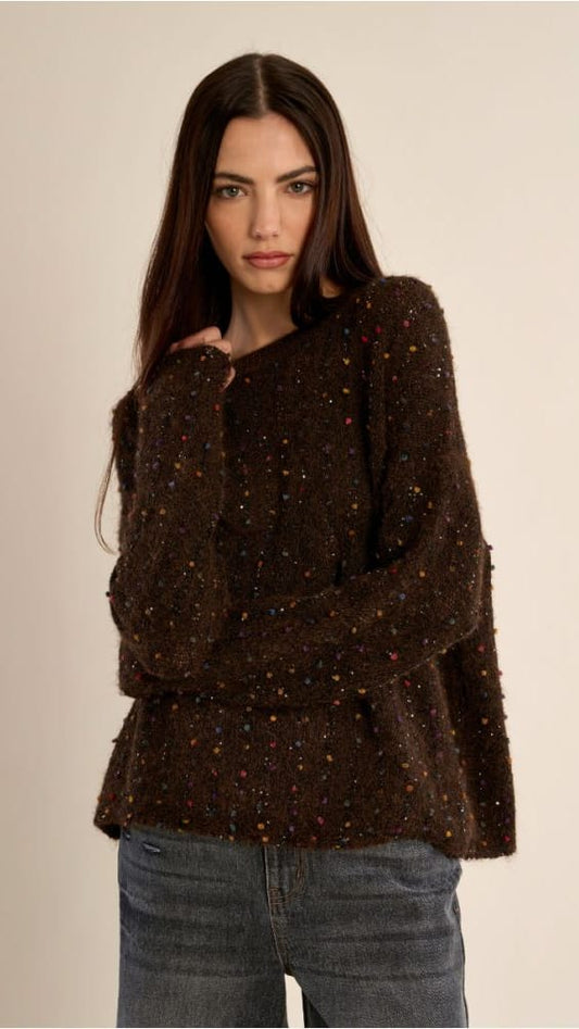 Molly Bracken Sweaters Molly Bracken Rainbow Confetti Sweater 32982750 Molly Bracken Rainbow Confetti Sweater