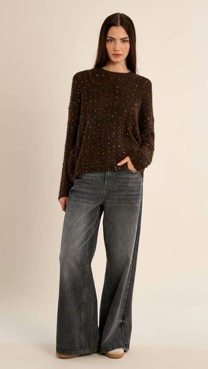 Molly Bracken Sweaters Molly Bracken Rainbow Confetti Sweater Molly Bracken Rainbow Confetti Sweater
