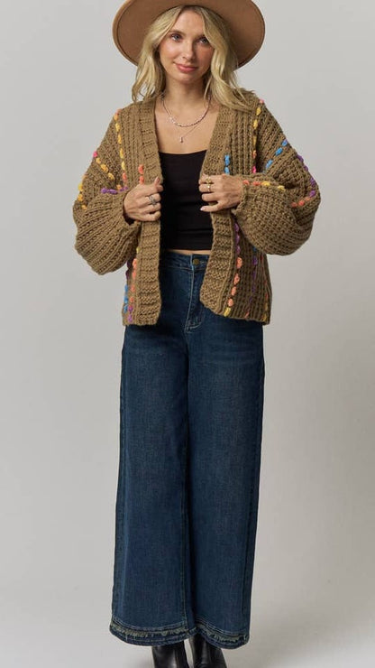 Madelyn Cardigans Multicolor Stitch Knit Cardigan Multicolor Stitch Knit Cardigan
