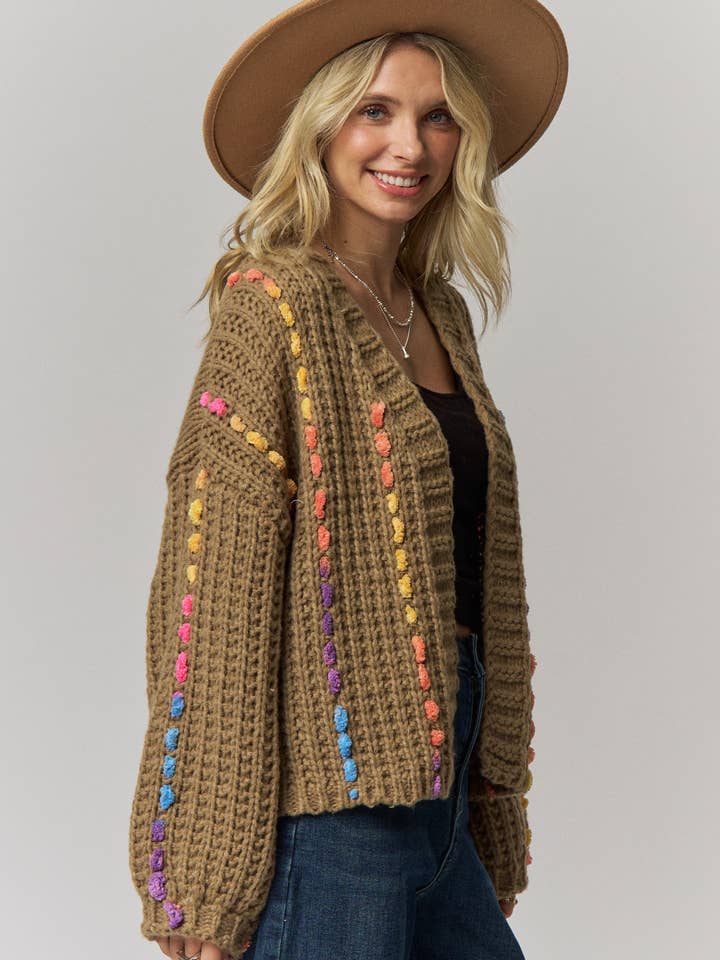 Madelyn Cardigans Multicolor Stitch Knit Cardigan Multicolor Stitch Knit Cardigan