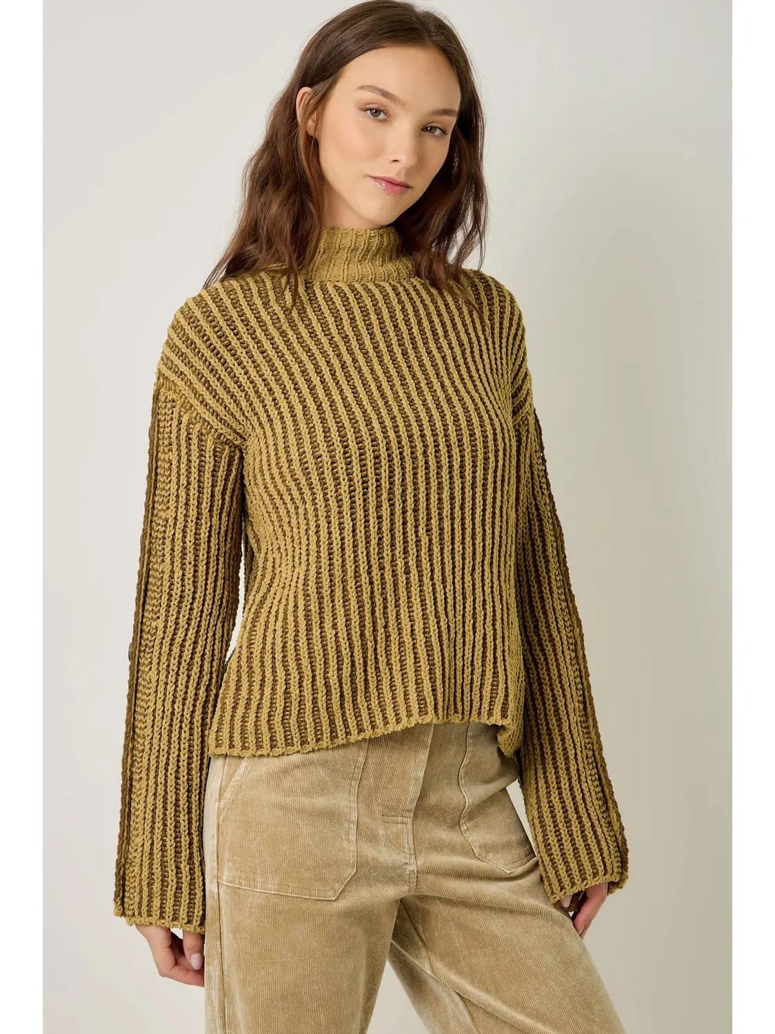 Mystree Sweaters Mystree Two Tone Velvety Chenille Sweater - Multiple Colors 57257182 Mystree Two Tone Velvety Chenille Sweater - Multiple Colors