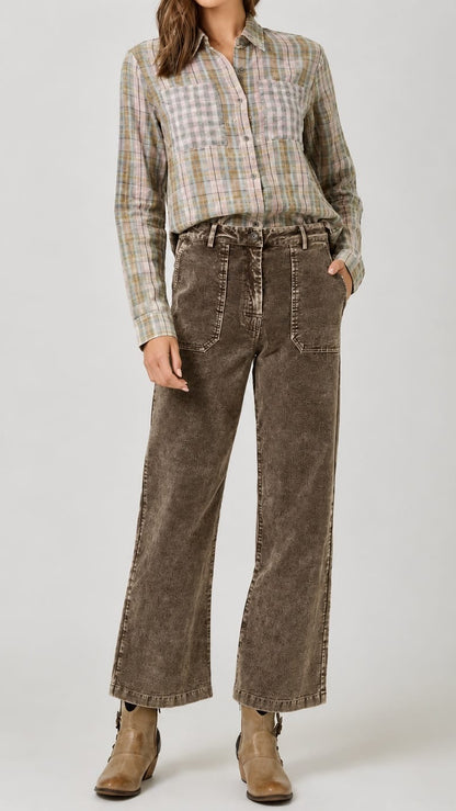 Mystree Pants Mystree Washed Corduroy Trouser 43789790 Mystree Washed Corduroy Trouser