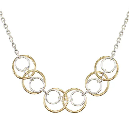 Marjorie Baer Necklaces Marjorie Baer Layered Rings Necklace - N1749D 07127262 Marjorie Baer Layered Rings Necklace - N1749D