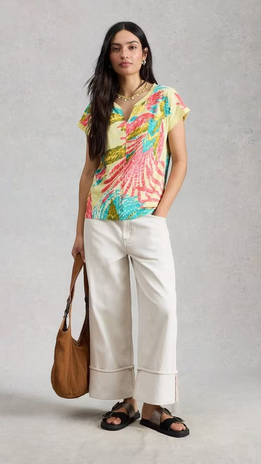 White Stuff Tees Nelly Notched V-Neck Tee Nelly Notched V-Neck Tee