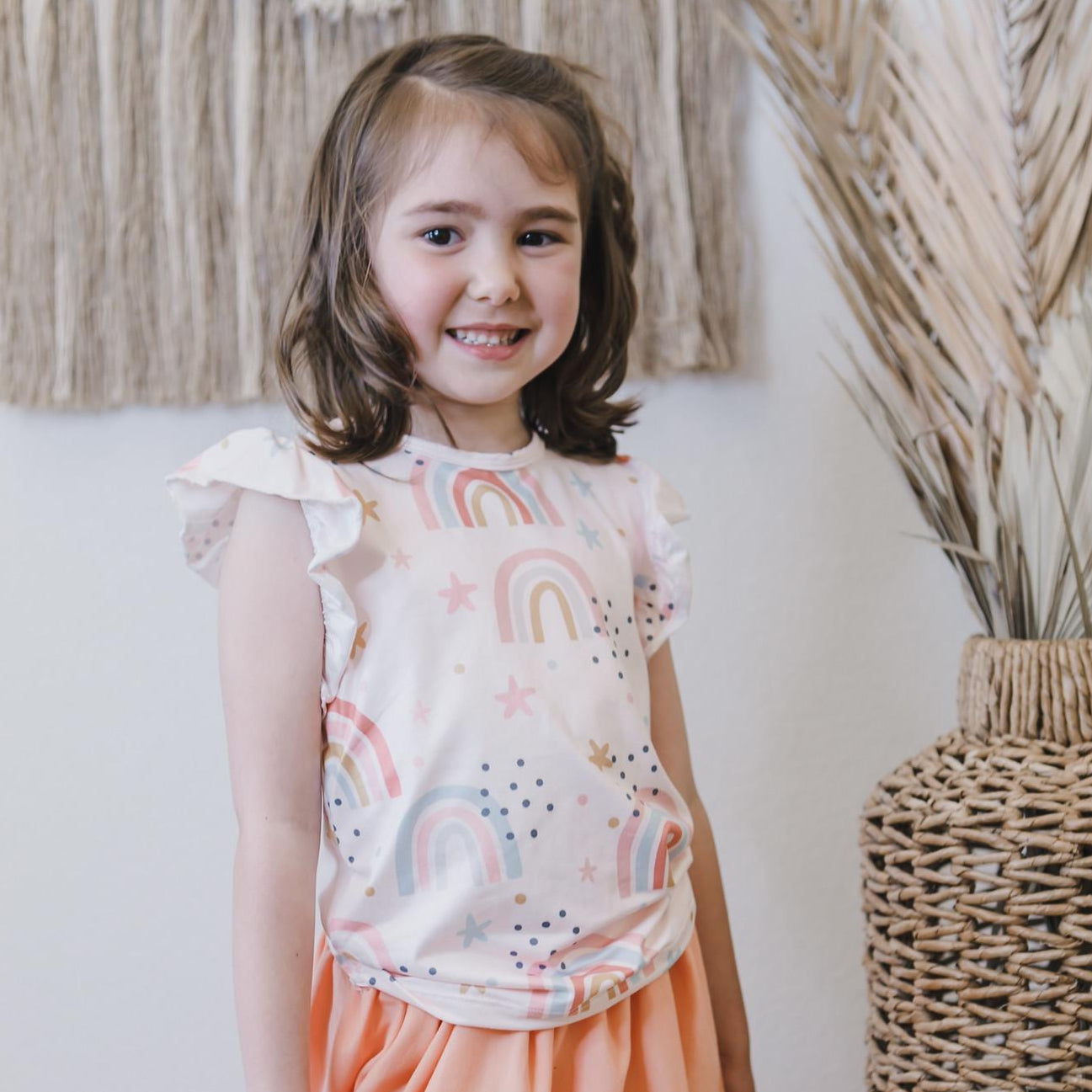 Mila & Rose Short Sleeve Ruffle Tee - Multiple Prints
