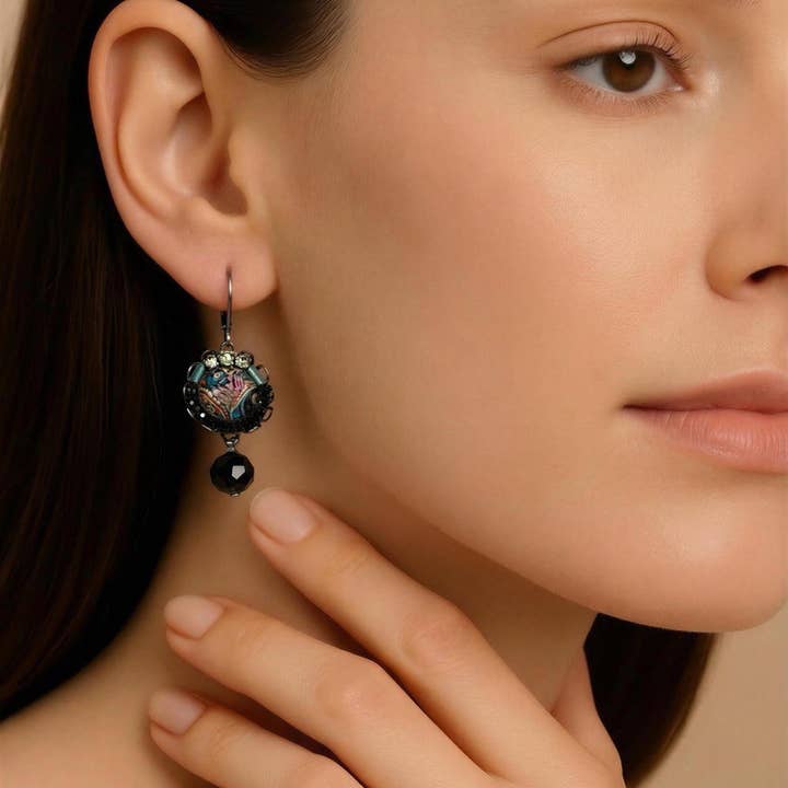 Melizi Jewelry Earrings Melizi Jewelry Black Fantasy Crystal Earrings 11115742 Melizi Jewelry Black Fantasy Crystal Earrings