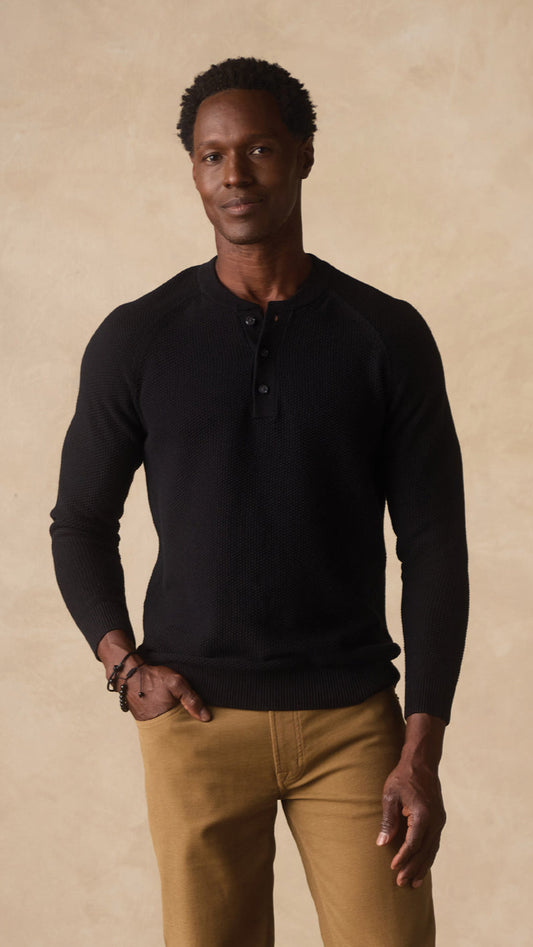 The Normal Brand Coolmax Textured Sweater Henley