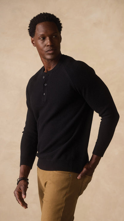 The Normal Brand Coolmax Textured Sweater Henley