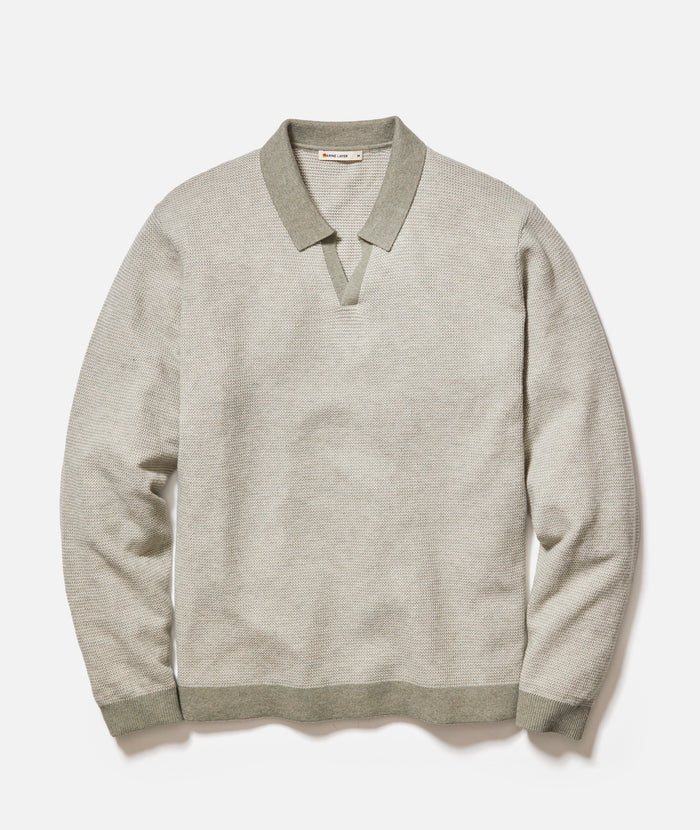 Marine Layer Liam Long Sleeve Sweater Polo