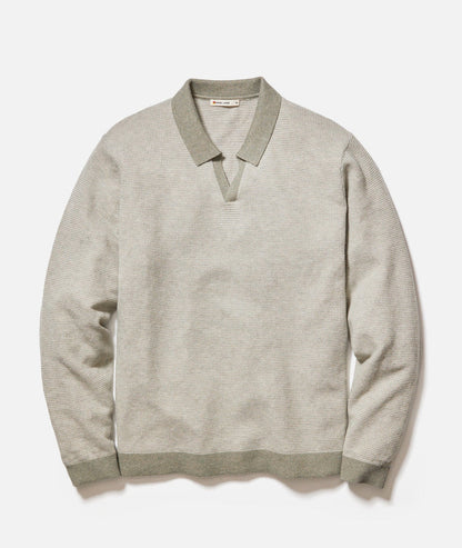 Marine Layer Liam Long Sleeve Sweater Polo