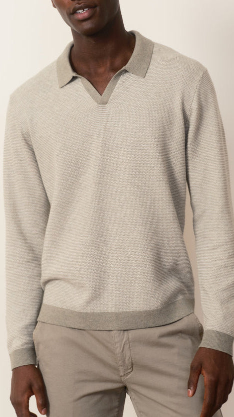 Marine Layer Liam Long Sleeve Sweater Polo