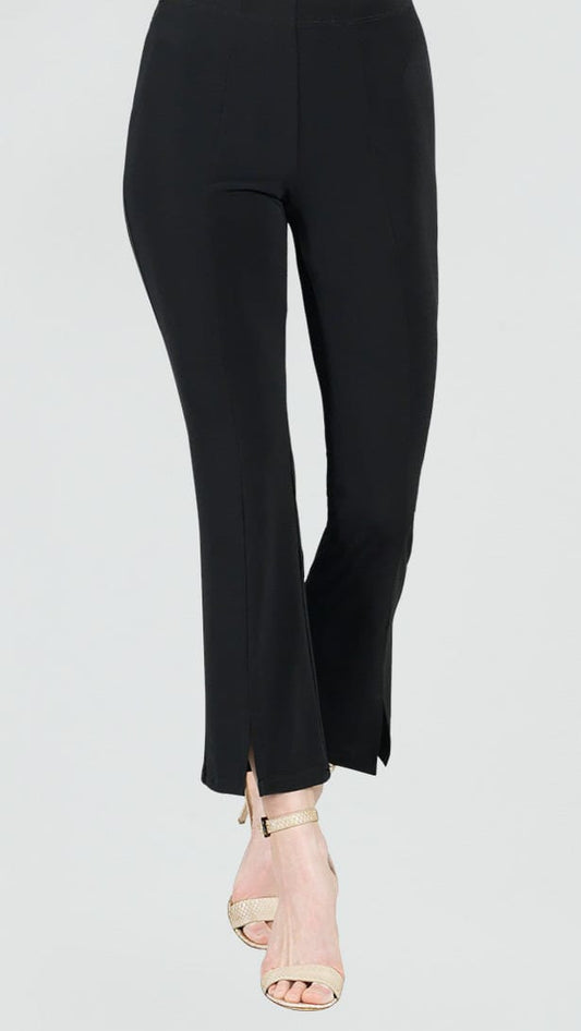 Black pants with a slit on a white background
