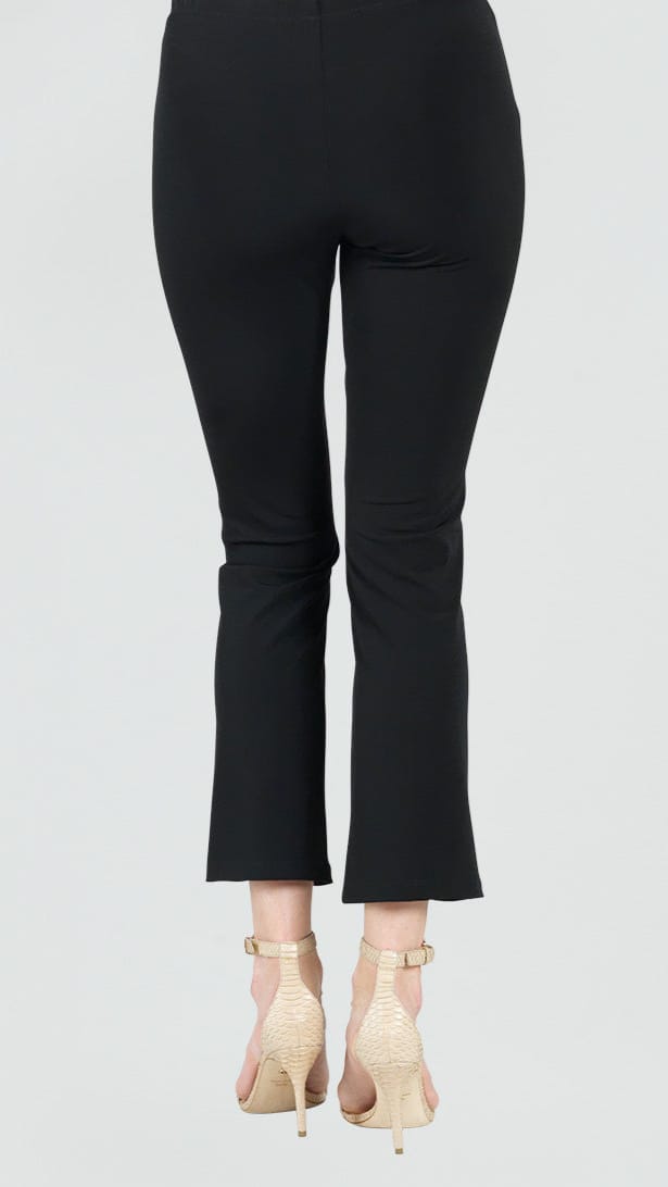 Black high-waisted pants on a white background